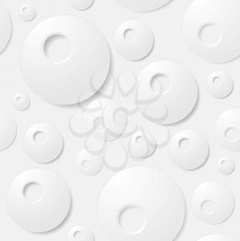Abstract grey paper circles background. Vector design