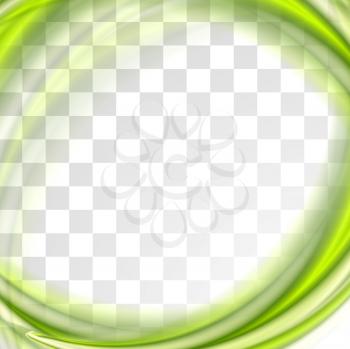 Abstract bright green waves design. Vector background