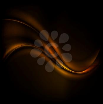 Chocolate wave abstract dark background. Vector design