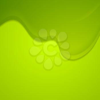 Abstract green wavy background. Vector design