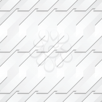 Grey paper tech shapes background. Vector design