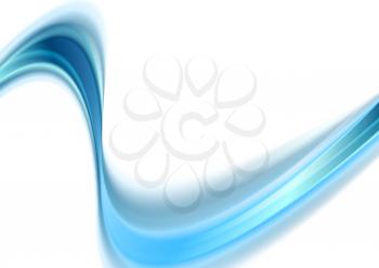 Abstract bright blue elegant waves. Vector design