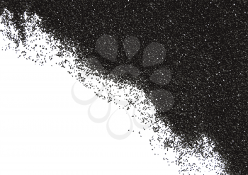 Black abstract sand on white background. Vector illustration