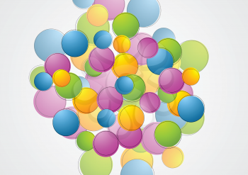 Colorful abstract circles background. Vector design