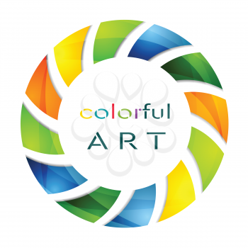 Abstract colorful circle logo background. Vector design