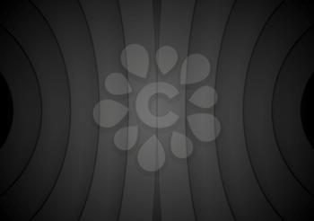 Abstract curve shapes black background. Vector design