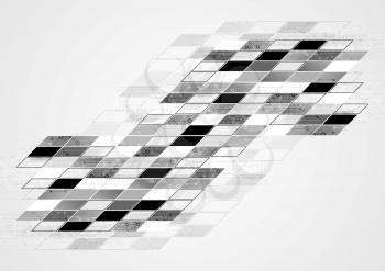 Abstract black white tech geometric corporate background. Vector design