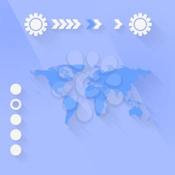 Blue purple flat minimal tech background. Vector illustration