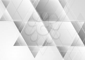 Grey abstract corporate tech background. Vector design