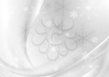 Abstract grey pearl wavy Christmas background. Vector design