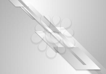 Abstract grey tech corporate background. Vector geometric design