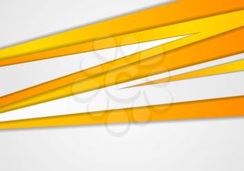Orange corporate stripes abstract background. Vector design