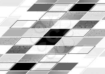 Abstract grey tech geometric corporate background. Vector design