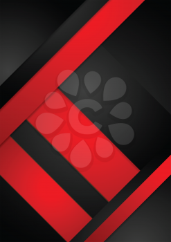 Contrast geometric abstract background. Vector red and black corporate design