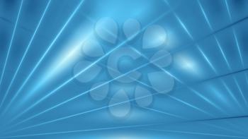 Blue abstract beams background. Vector design