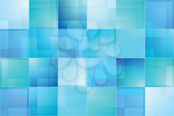 Abstract bright blue tech background. Vector graphic drawing
