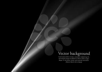 Black and white monochrome smooth lines abstraction. Vector background