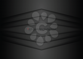Corporate black abstract tech background. Vector design