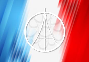 Pray for Paris. French flag colors vector background