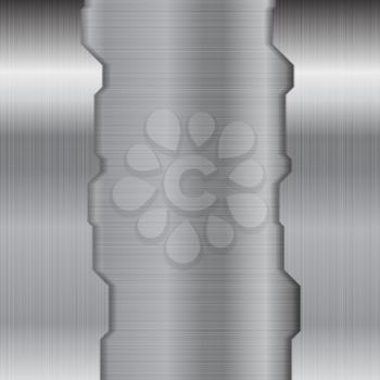 Abstract grey metallic texture background. Vector design