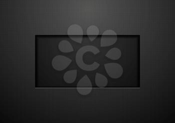 Tech black concept corporate abstract background. Vector graphic design