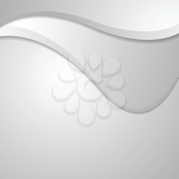 Abstract grey wavy corporate background. Vector design