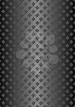 Abstract dark grey vector mesh background. Tech squares vector graphic design