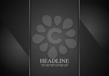 Black glass abstract background. Vector graphic concept design