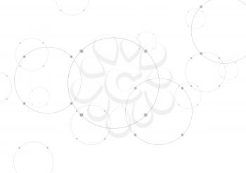 Abstract grey tech background with circles. Vector illustration
