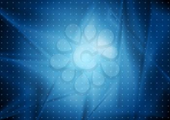 Blue abstract wavy dotted background. Vector design