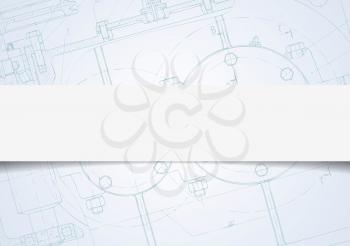 Abstract tech drawing corporate background. Vector design
