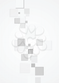 Abstract vertical background with grey squares. Vector design