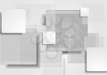 Grey tech abstract background. Vector geometric shapes monochrome design. Technology corporate illustration