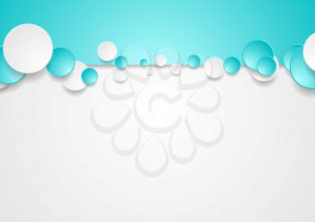 Bright corporate turquoise vector design with circles. Abstract tech geometric background