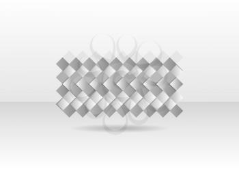 Abstract grey geometric tech design template. Vector background