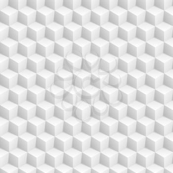 Grey abstract 3d cubes pattern. Vector tech graphic design