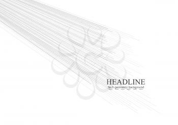 Abstract tech grey lines background. Vector graphic design