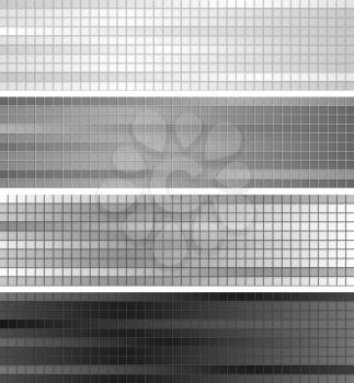 Abstract grey geometric banners. Squares vector tech background
