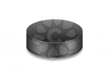 Hockey black puck abstract vector background