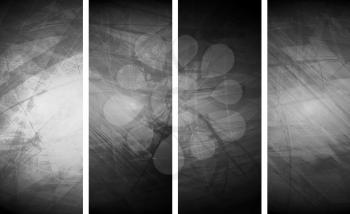 Grey grunge textural banners. Abstract vector background, wall texture surface
