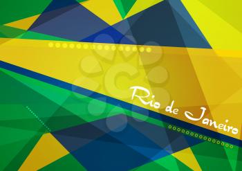 Abstract concept geometric Brazil background. Vector 2016 graphic design