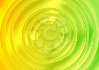 Abstract glossy circles with green yellow gradient. Vector illustration design