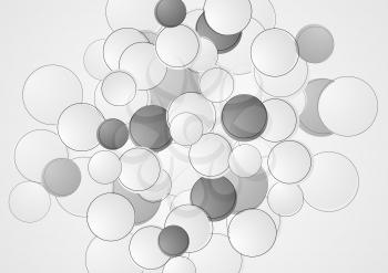Abstract grey circles retro background. Vector graphic design