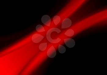 Abstract red smooth blurred waves background. Vector soft design