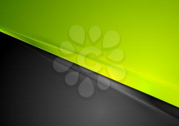 Green and black contrast striped abstraction vector background