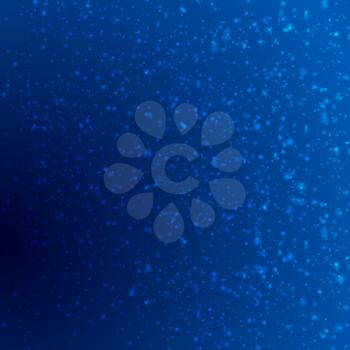 Dark blue shiny bokeh particles abstract vector background