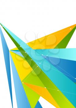 Colorful abstract tech polygonal corporate background. Vector modern design illustration