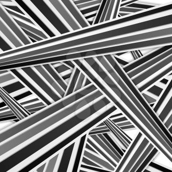 Abstract tech black and white striped pattern. Corporate modern vector background
