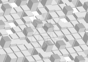 3d abstract tech grey geometric shapes background. Vector graphic design