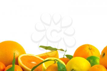 Royalty Free Photo of a Bunch of Citrus Fruit